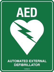 Plastic Tags AED Automated External Defibrillator Defib