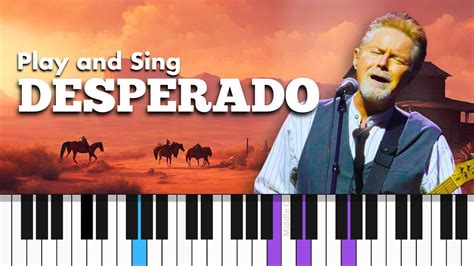 How To Play DESPERADO Eagles Piano Tutorial Chords Accompaniment