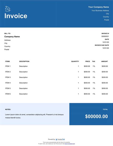 Free Printable Cleaning Invoice Templates Word Excel