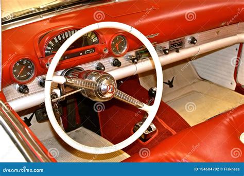 Dash Of A 1955 Thunderbird Ford Car Editorial Photography Image Of