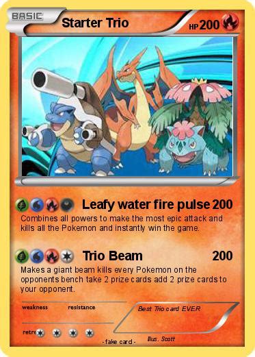 Pokémon Starter Trio 12 12 Leafy Water Fire Pulse My Pokemon Card