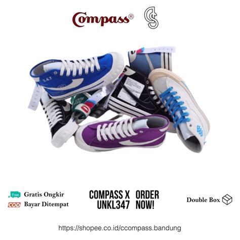 Jual Original Sepatu Compass X Unkl High Brand New Shopee Indonesia