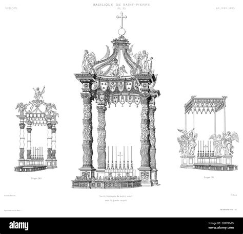 Roma Vaticano Basilica Di San Pietro Vista Dei Progetti Dal