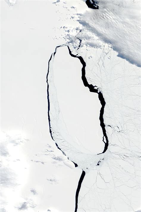 Iceberg A68A off the Larsen C ice shelf, Antarctica