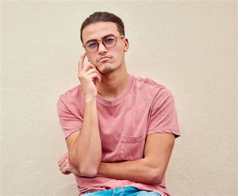 Thinking Portrait And Confused Man On Mockup In Studio For Advertising