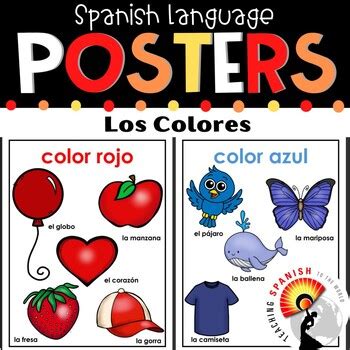 Los Colores Spanish Colors Posters By Teaching Spanish To The World