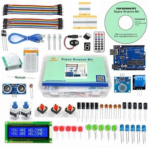 Arduino Uno Based Super Starter Kit With Full Learning Guide Including