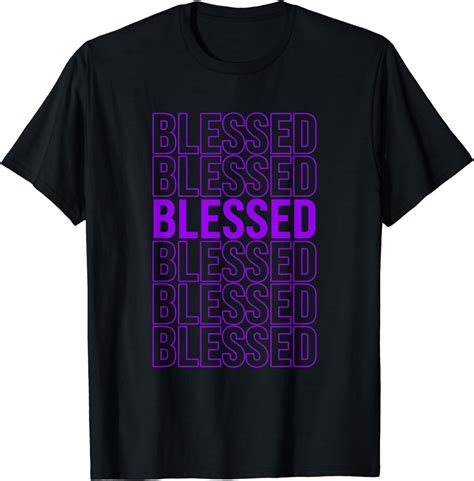 Purple Blessed Purple Graphic T Shirt