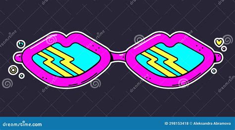 Hippy Boho Style Elements Stock Vector Illustration Of Eyeglasses