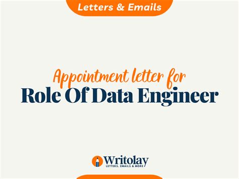 Data Engineer Appointment Letter Template Writolay