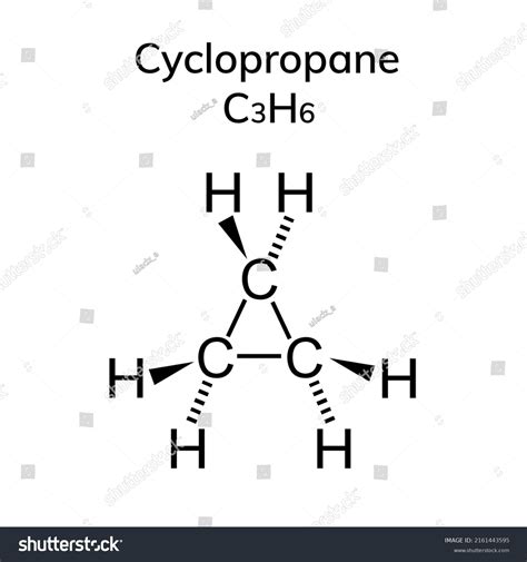 Chemical Structural Formula Of Cyclopropane Royalty Free Stock Vector