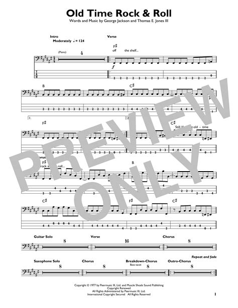 Old Time Rock And Roll Guitar Chords