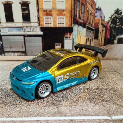Hot Wheels Honda Civic Si 2006 Custom Pneus De Borracha Shopee Brasil