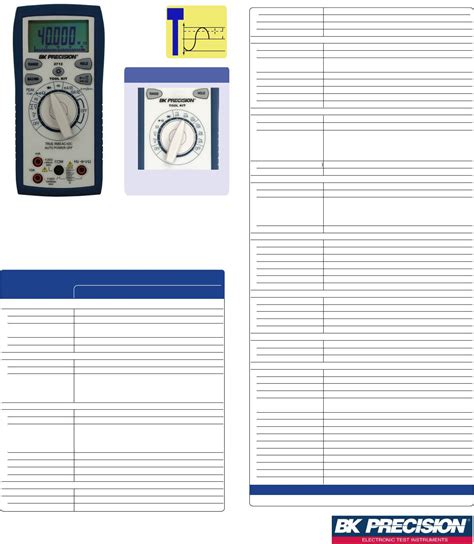 2712 True RMS DMM Tool Kit Datasheet By B K Precision Digi Key