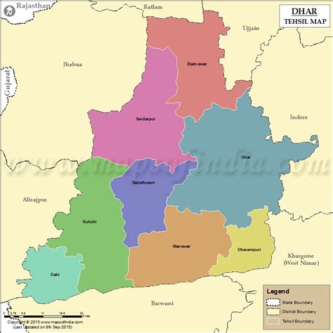 Dhar Tehsil Map, Dhar Tehsil List