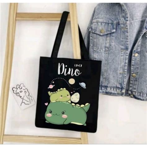 Jual Totebag Dino And Friends Uk 37 X 29 Cm Shopee Indonesia