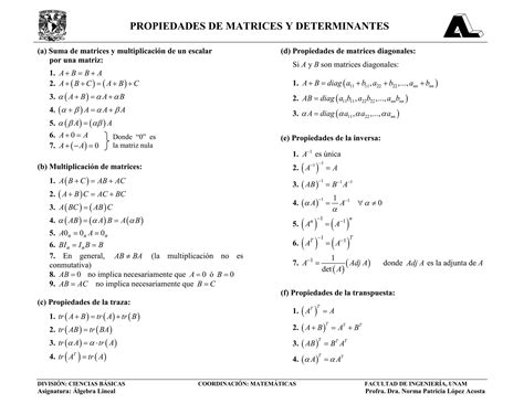 Propiedades De Matrices Y Determinantes Ppt