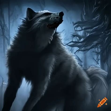 Illustration Of A Howling Werewolf On Craiyon