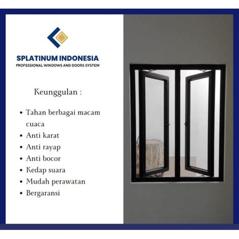 Jual Jendela Swing Upvc 2 Daun 1000 X 1300 Kota Bekasi SPLATINUM