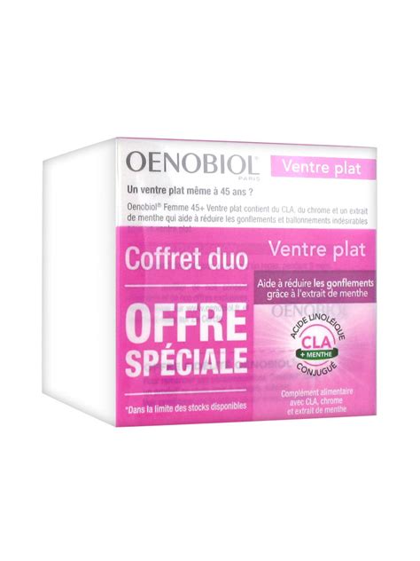 Oenobiol Femme 45 Ventre Plat Lot De 2 X 60 Capsules