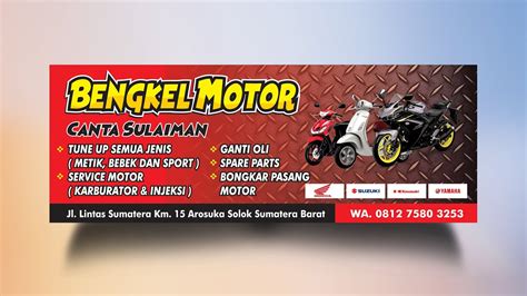 Contoh Desain Spanduk Bengkel Motor Homecare24