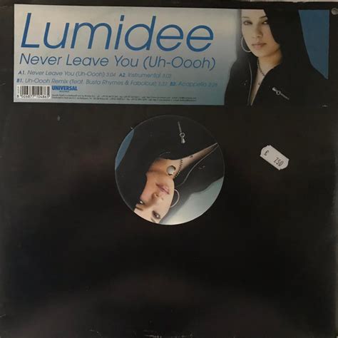 Lumidee - Never Leave You (Uh-Oooh) (2003, Vinyl) | Discogs