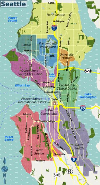 25+ bästa Seattle map idéerna på Pinterest | Seattle, Världsutställning och Washington