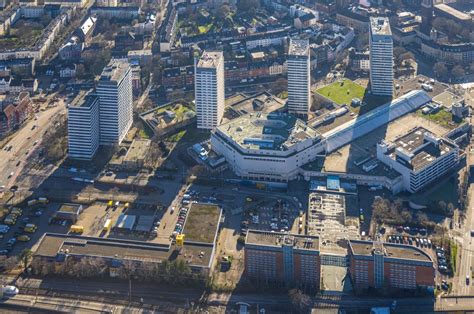 M Lheim An Der Ruhr Aus Der Vogelperspektive Hochhaus Geb Ude Im