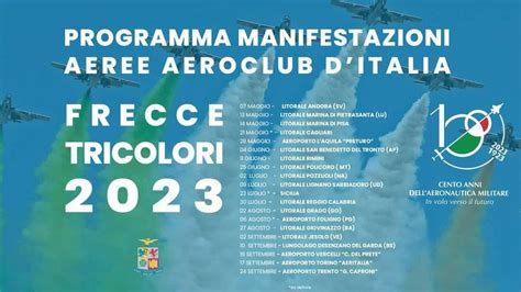 CALENDARIO FRECCE TRICOLORI 2023