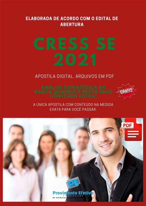 Provimento Efetivo Concursos Apostila Concurso Cress Se