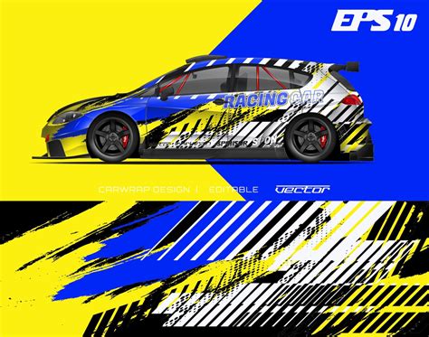 Car Wrap Design Modern Racing Background Design For Vehicle Wrap