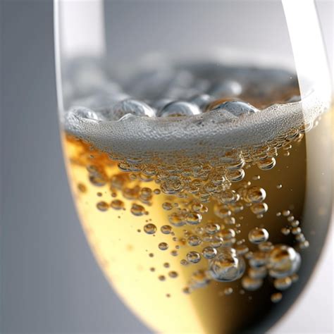 Premium Photo A Glass Of Champagne With Bubbles In It And The Word