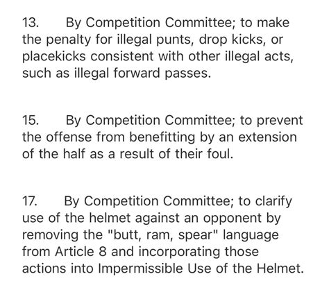 Mike Garafolo On Twitter NFL Playing Rules Changes For 2023 Just