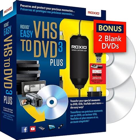 Amazon Roxio Easy Vhs To Dvd Plus Vhs Hi V Video To Dvd Or