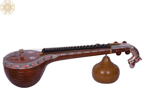 53 Jackfruit Wood Devi Saraswati Veena Musical Instrument Exotic India Art