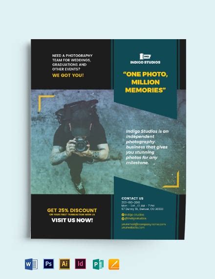 Free Photography Flyer Templates Adobe Photoshop Psd Template Net