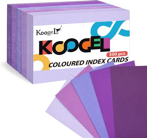 Amazon Koogel Pcs Index Cards X Inch Colored Index Cards