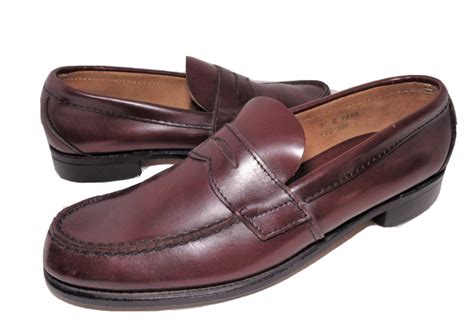 Sebago Mens Burgundy Leather Penny Loafers Shoes Us S Gem