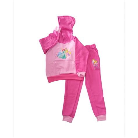 Set Tuta Manica E Pantalone Lungo Caldo Cotone Bambina Disney