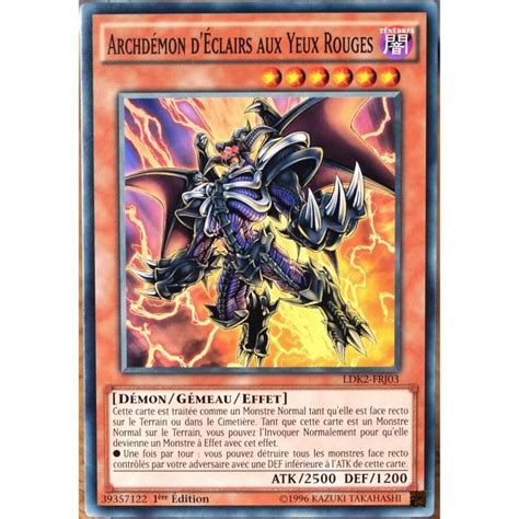 Carte YU GI OH LDK2 FRJ03 Archdémon d Eclairs aux Yeux Rouges