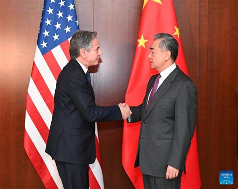 Urgent Chinas Wang Yi Us Antony Blinken Meet In Munich Xinhua