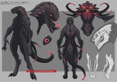 The Concept Art For An Upcoming Game Alien Creatures And Their Human