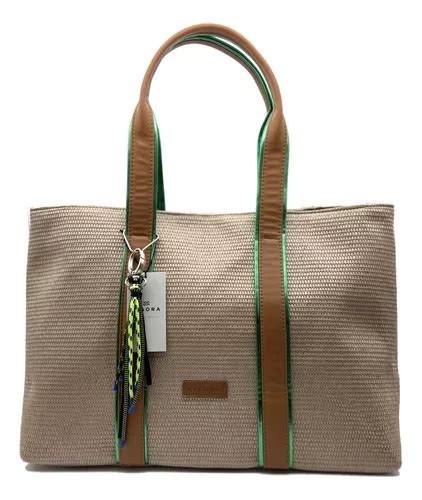 Bolso Mujer Kiaora Auckland Rafia Verde Benetton