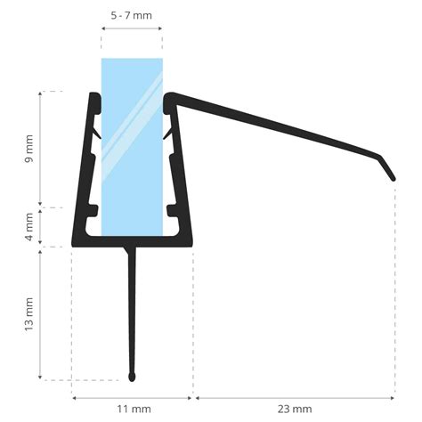 Uszczelka Do Kabiny Prysznicowej Uk Prosta Do Szyby O Grubo Ci Mm