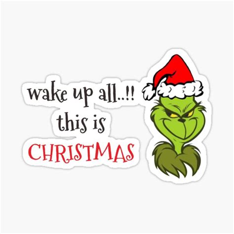 The Grinch Christmas Sticker For Sale By ImamSaa Redbubble