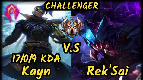 Gog Pride Kayn Vs Rek Sai Kda Jungle Challenger Gameplay