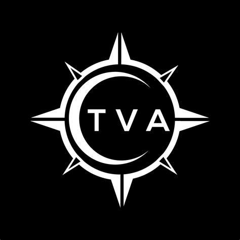 TVA abstract technology logo design on Black background. TVA creative ...