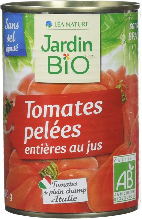 Jardin Bio Tomates Enti Res Pel Es Au Jus G Pack De Amazon Fr