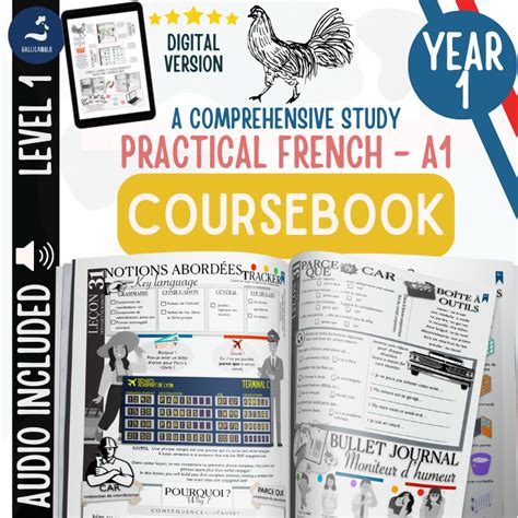 Beginner French Workbook All In One Bundle Year With Digital Version