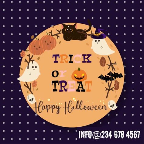 Trick Or Treat Kids Halloween Flyer Template Postermywall